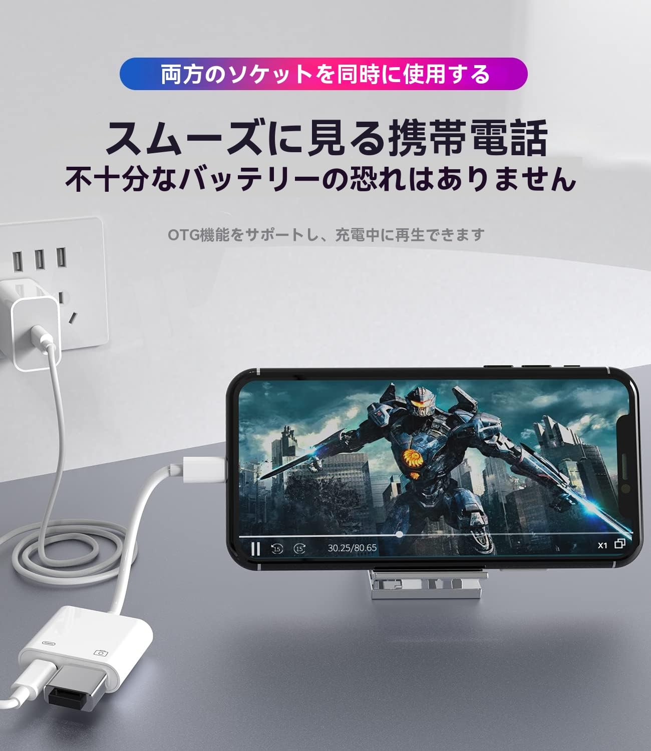 Amazon.co.jp: Lightning to USBアダプター OTGケーブルコネクター