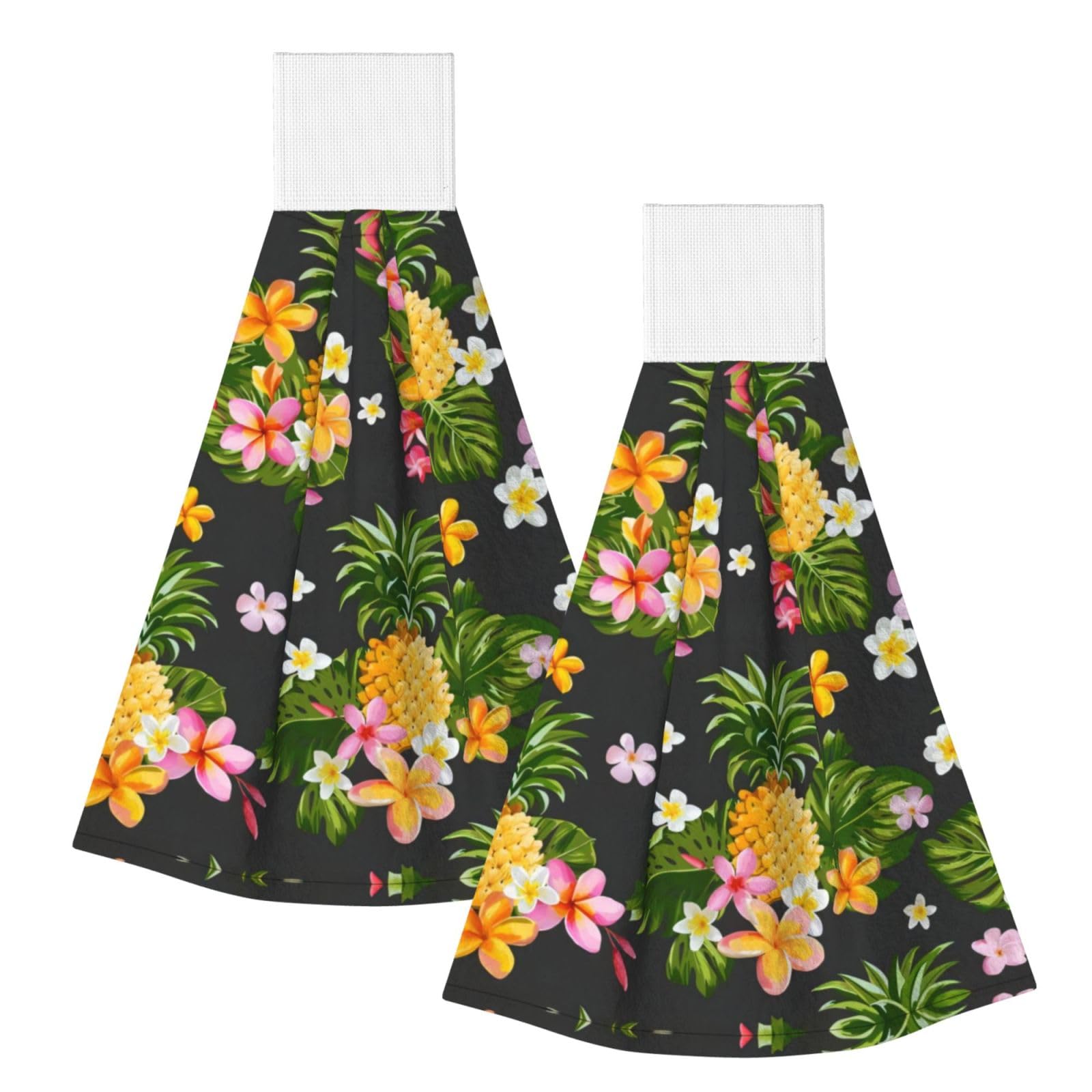ZQYTGFDC Tropical Pineapple Hawaiian Highly Absorbent Dish Towels Soft Coral Fleece Wipe