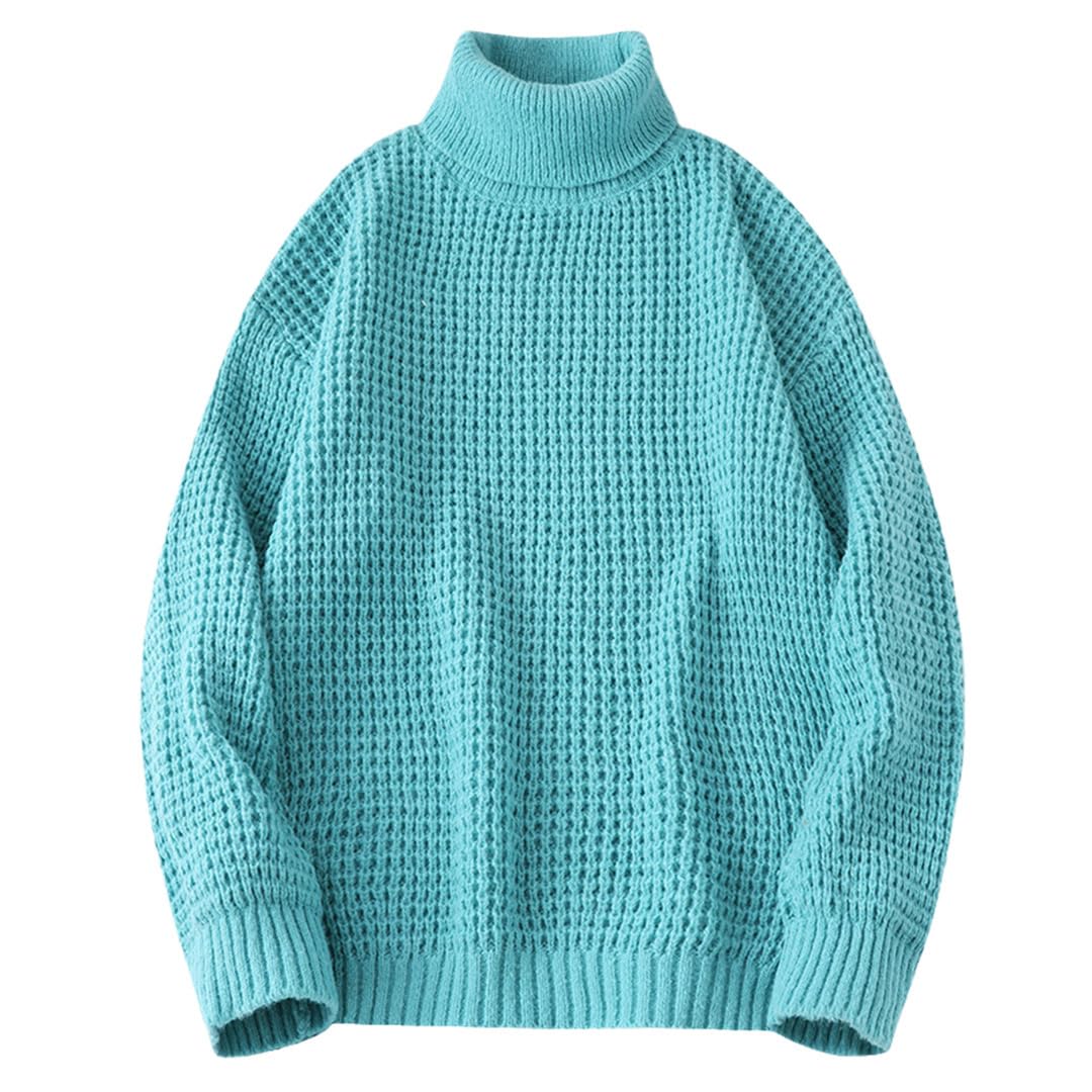 Maglioni Dolcevita da Uomo Invernali Pullover Lavorati A Maglia Tinta Unita Maglione Lavorato A Maglia Allentato