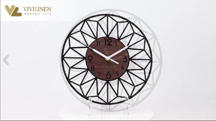 Orologio Da Parete Moderno VIVILINEN Con Termometro E Igrometro - 30cm Silenzioso A Batteria - Foto 11