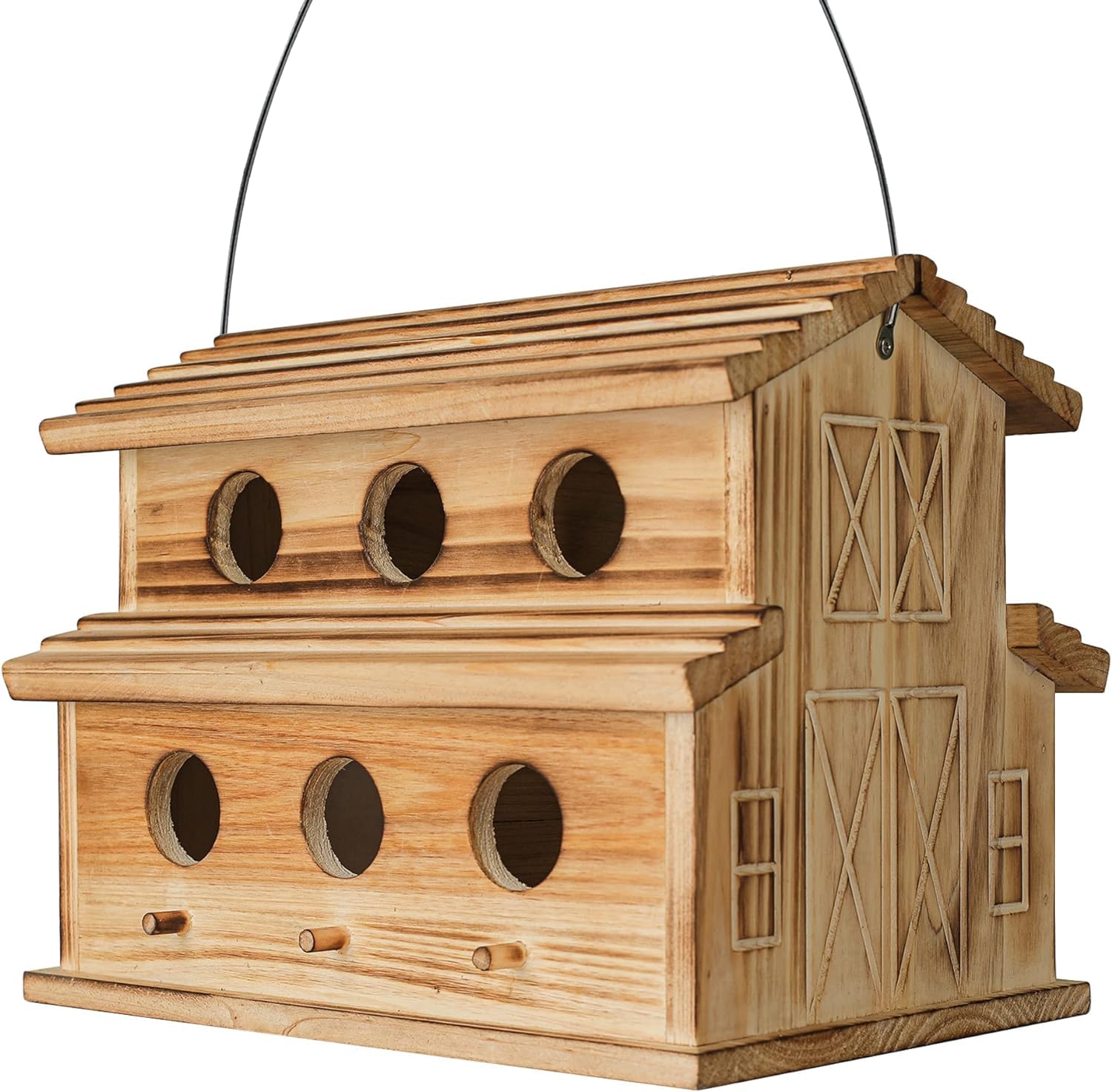 Bird House Bird Houses for Outside,6 Hole Outdoor Bird House - Room for 6 Bird Families