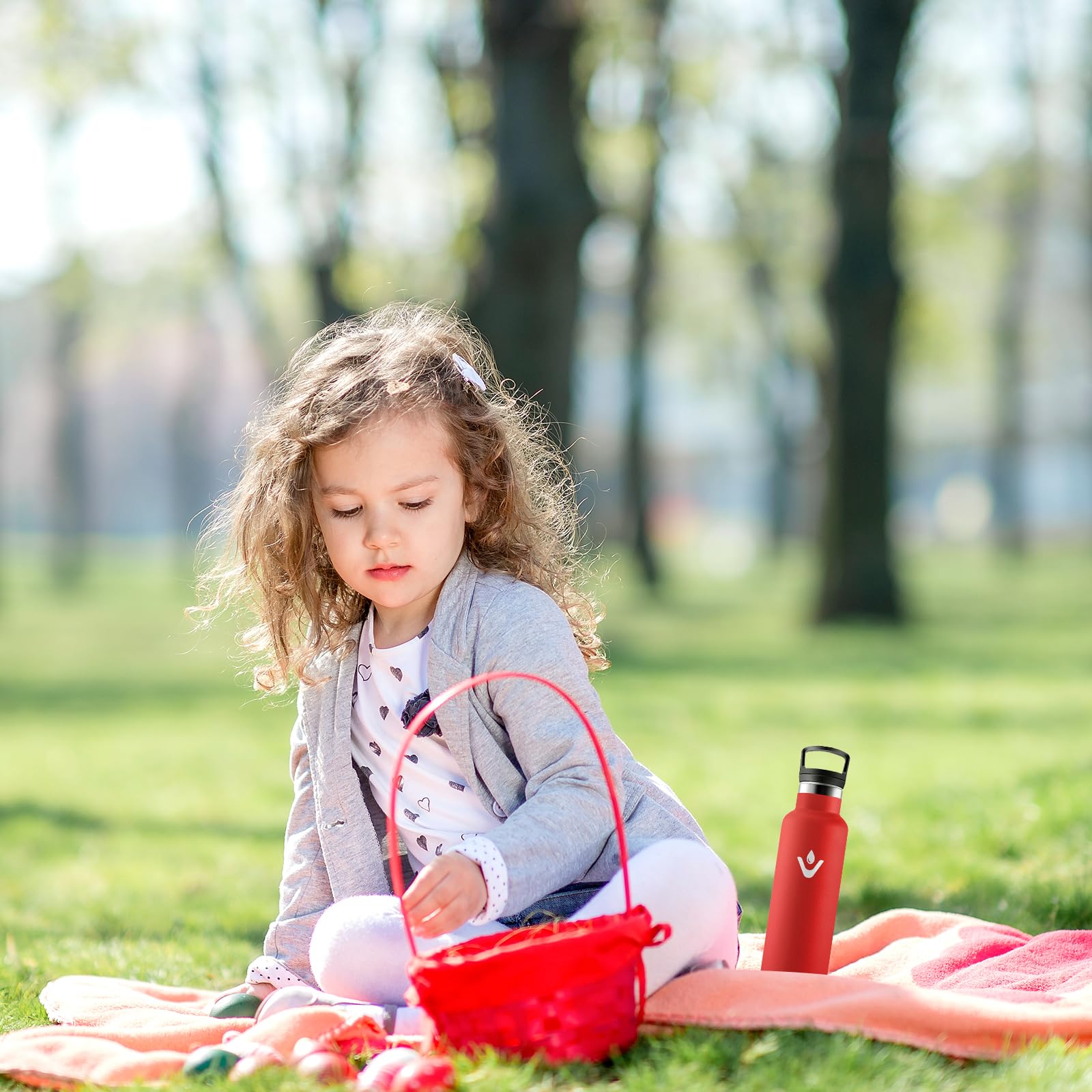 Borraccia Acciaio Inox 500ml, Bottiglia Acqua con Cannuccia, Riutilizzabile, senza BPA, a prova di perdite, Termos per Scuola, Campeggio