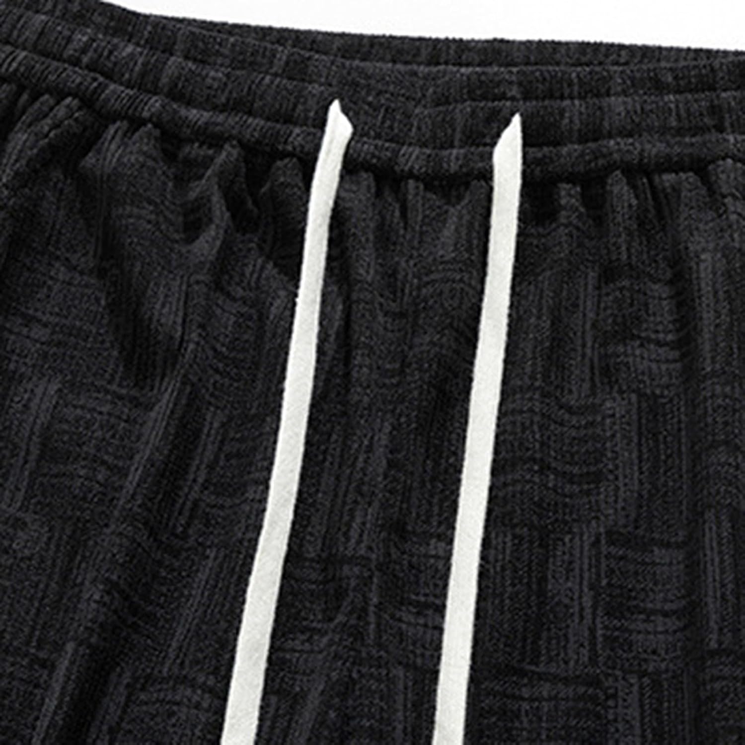Mens Wide Leg Sweatpants Plus Size Drawstring Corduroy Pants