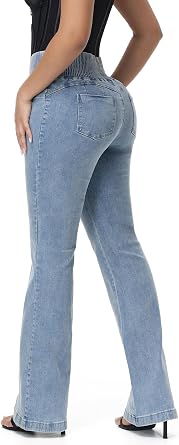 SHAPSHE Womens Jeans High Waist Butt Lift Stretch Jeans 3 Button Push Up Skinny Colombian Tummy Control Denim Pants