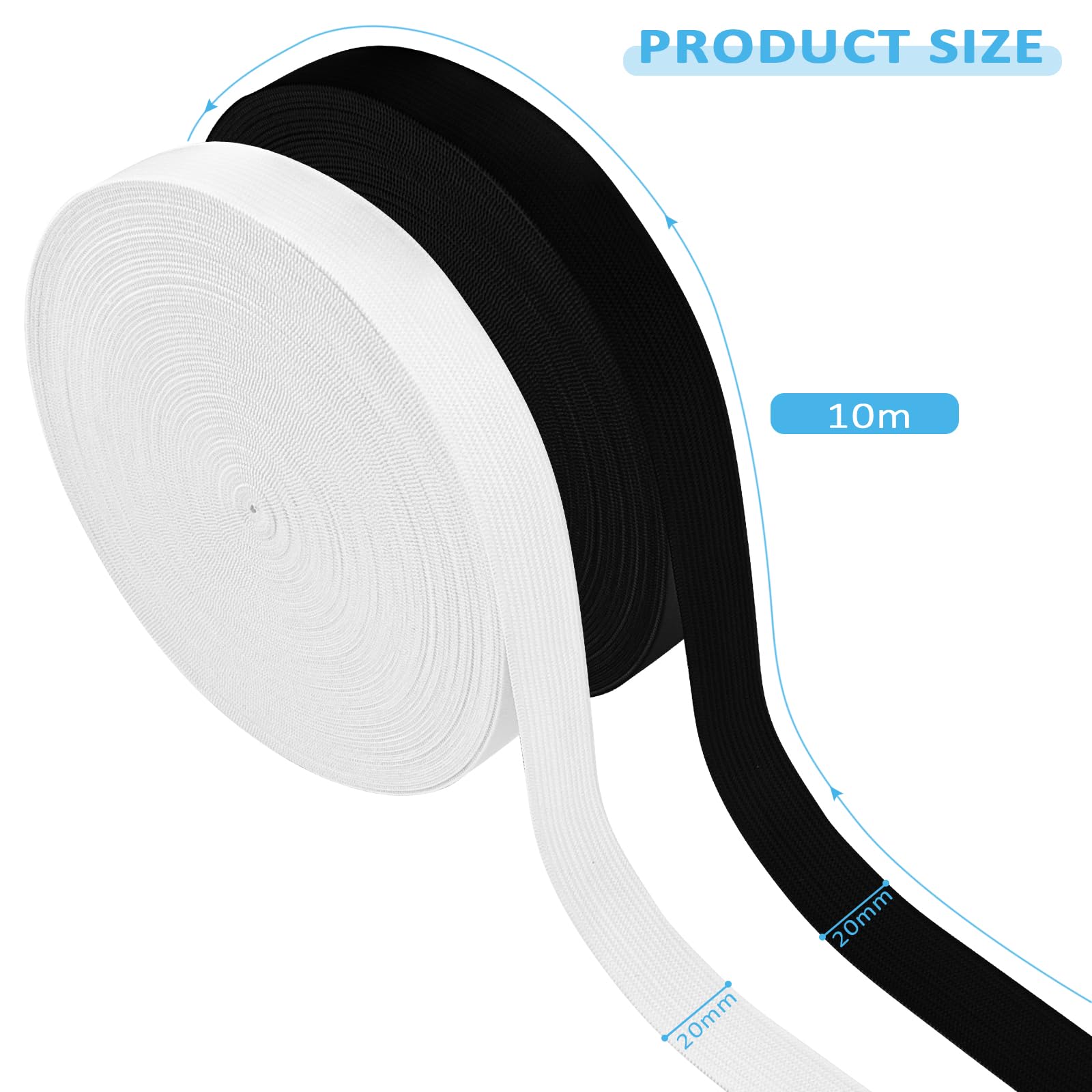 Elastico Per Cucito 2/5/10M 2CM Fasce elastiche piatte colorate Alta elasticità Lattice lavorato a maglia Corda di gomma spessa Nastro Abbigliamento fai da te Pantaloni Accessori for il cucito(Deep pu