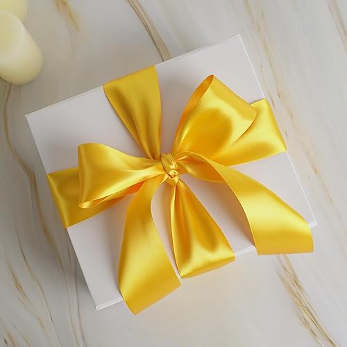 Vista 21 de MEEDEE Orange Satin Ribbon - 1.5 inch Double Faced Satin Ribbon, 50 Yards - Neon Tangerine - For Christmas, Thanksgiving, Halloween, Weddings