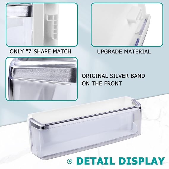 AAP73252302 Refrigerator Door Bin (Left) for with Kenmore Elite Door Shelf | Fit LFX31945ST LFXC24726S LMXC23796D LMXC23796S LMXS30796D LFX25991ST01 AAP73252311 Door Bin