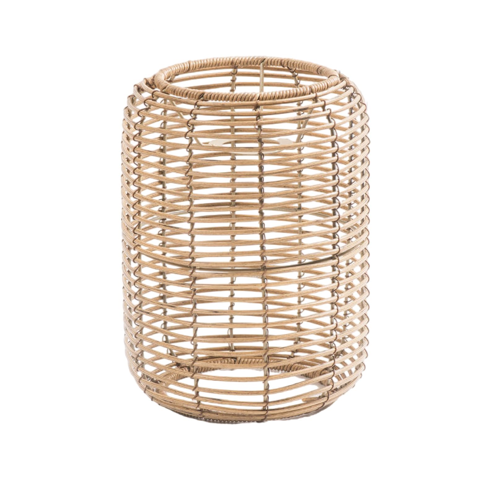 Tsophreniq Hand Weaved Chandelier Lampshade Hanging Light Shade Ceiling Pendant Lamp Covers Imitation Rattan Lampshade Ceiling Pendant Lamp Covers