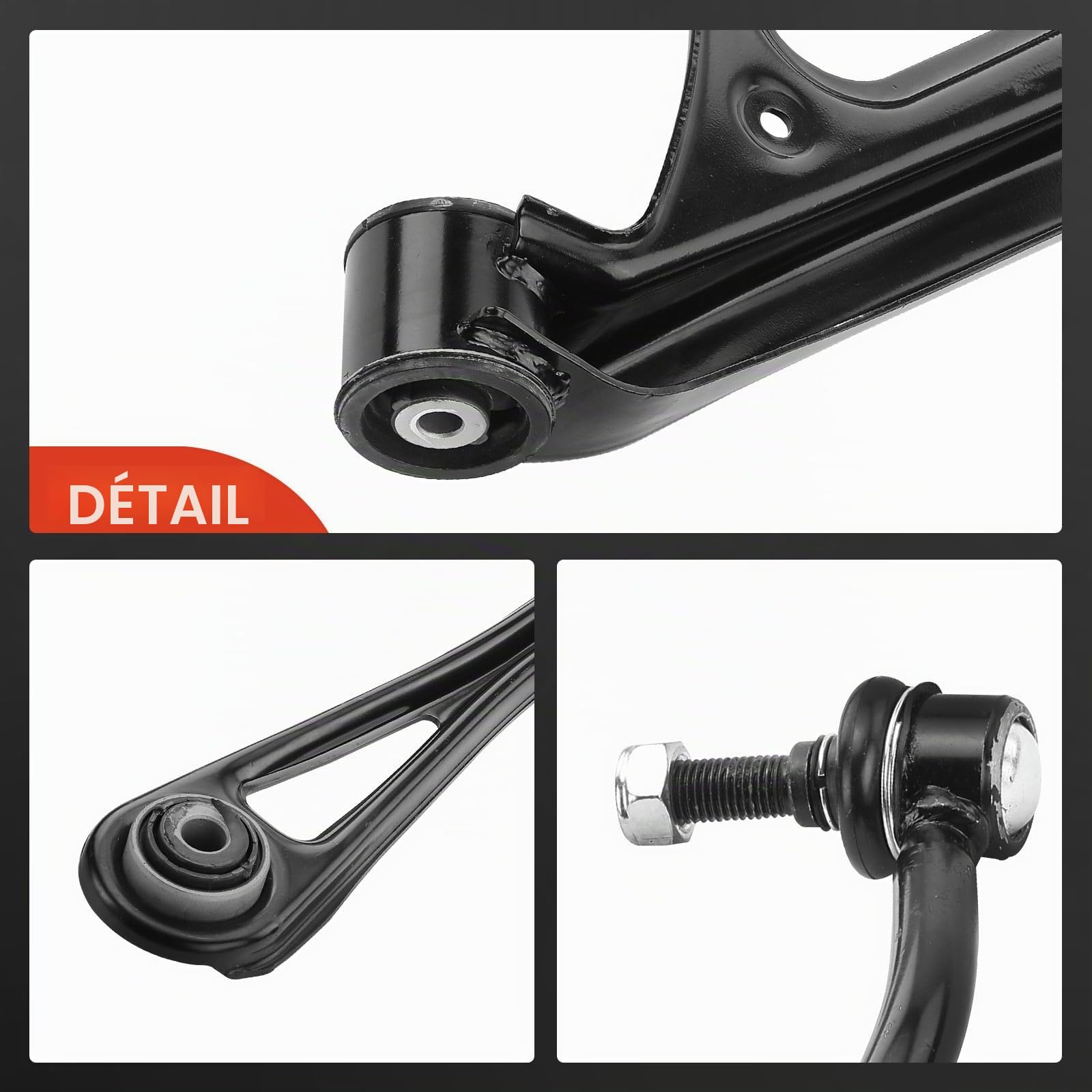 Frankberg 10x Kit de bras de suspension d'essieu arrière 7L0505465B | Compatible avec: C.a.y.e.n.n.e 9PA, Q7 4L, Q7 4LB, T.o.u.a.r.e.g 7L6 7L7 7LA