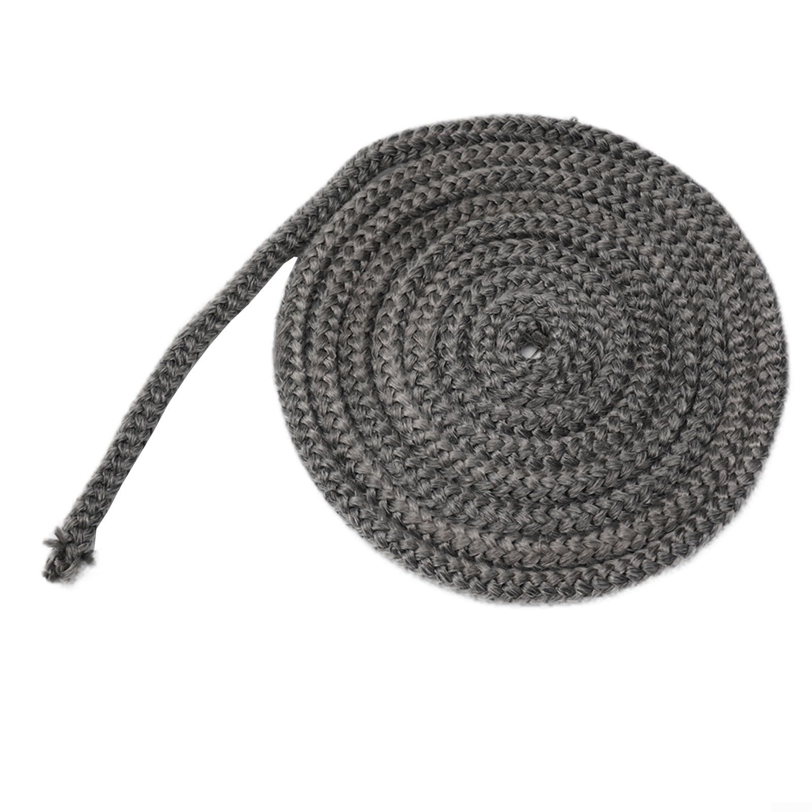 Corda resistente al calore, Guarnizione in corda in fibra di vetro diametro 12 mm nera lunghezza 2-3 m for stufe e caminetti(3m)