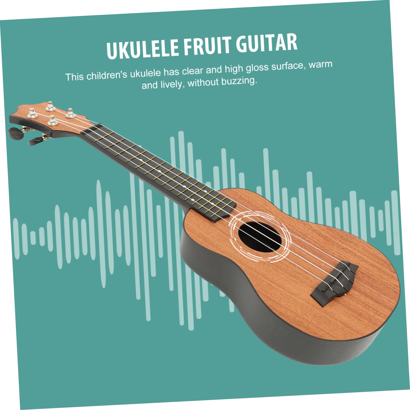 Yardwe Ukulele Soprano in Legno, Strumento Musicale a 4 Corde, per Ragazzo Ragazza, Studio e Pratica, per Principianti, 21 Pollici