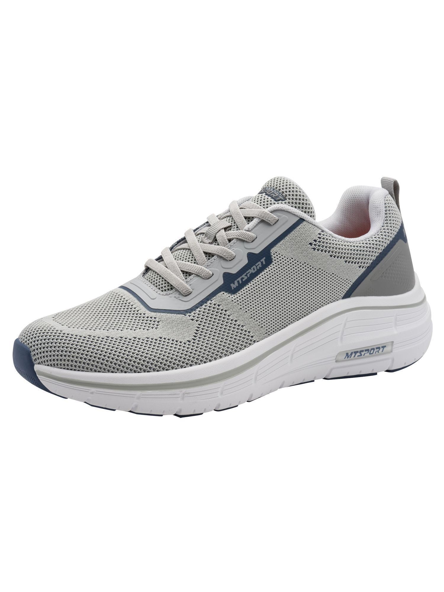 MARCO TOZZI Men's Sneaker Lightweight Removable Footbed Optimal Weight Distribution Elastic Lacing Modern, Grey (Grey), 7 UK