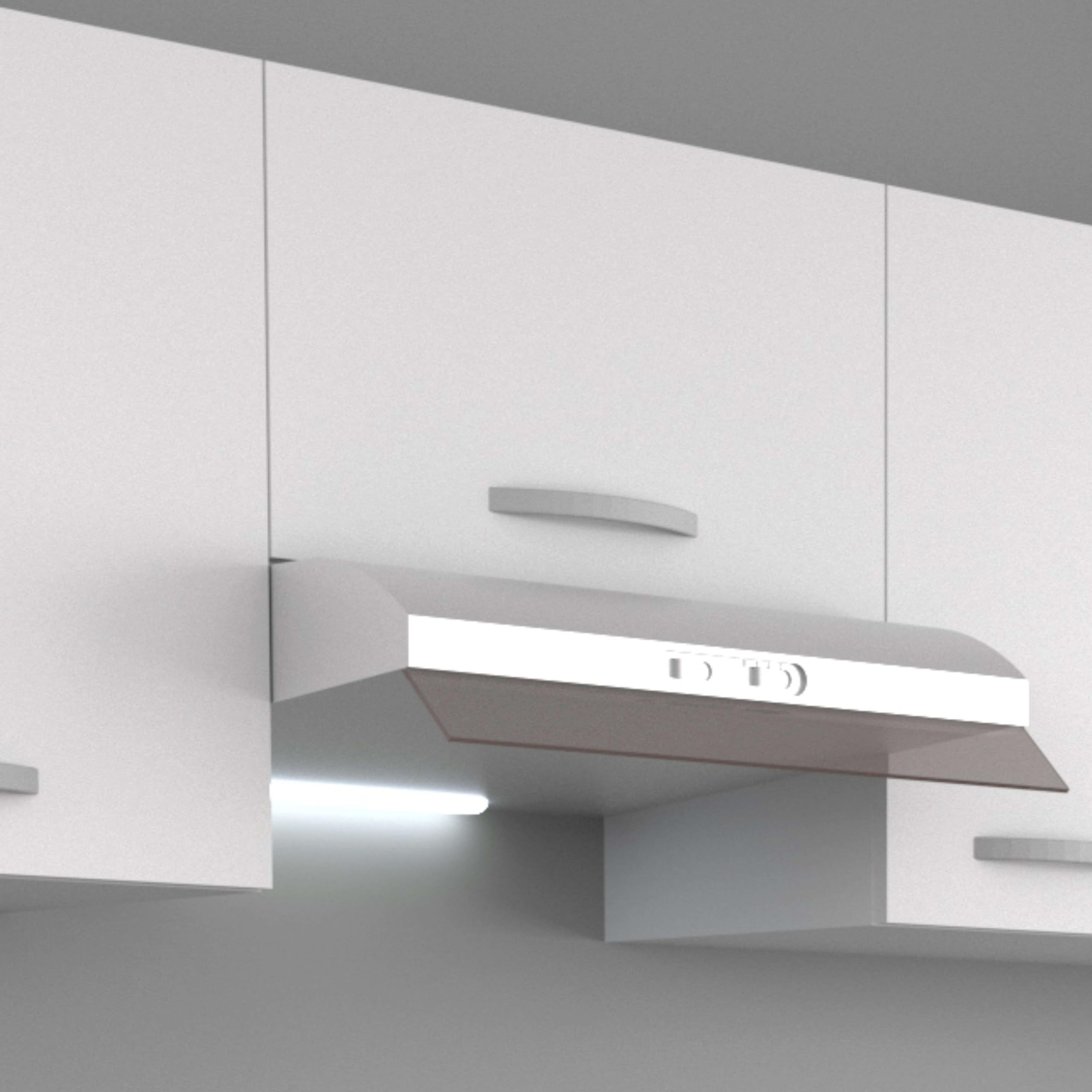 Miroytengo Módulos Individuales y Cocinas Completas en Color Blanco Mate (Módulos Individuales, Aéreo 60 cm sobre Campana)