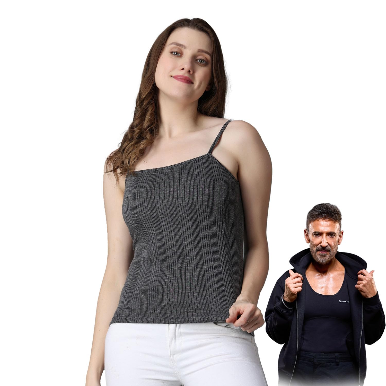 Premium Women’s Cotton Quilted Thermal Underwear Ultra Soft Cold Weather Lightweight Top Spaghetti Warmer-image-11