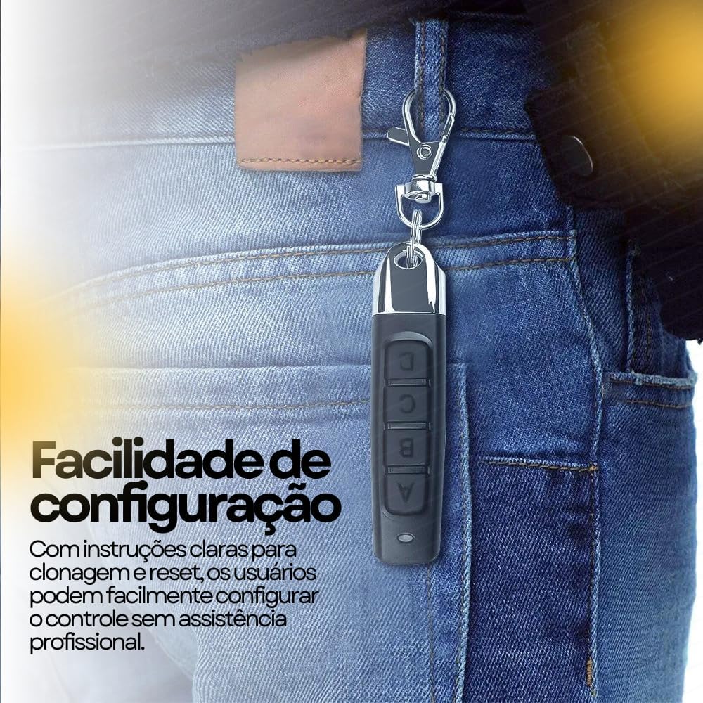 2x Controle Remoto Para Portão Copiador Duplicador Pequeno Discreto Slim Eletrônico 433mhz FlySea 2x Controle Remoto Para Portão Copiador Duplicador Pequeno Discreto Slim Eletrônico 433mhz FlySea