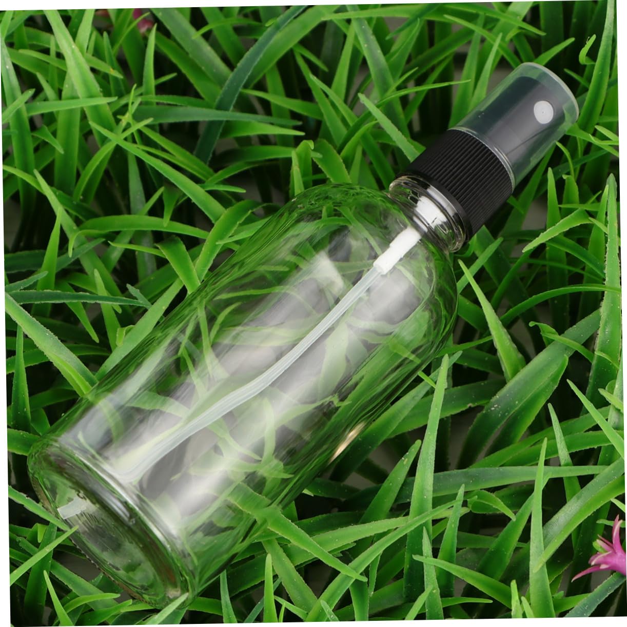 Homoyoyo 6stücke Glas-sprühflasche Leer Wiederverwendbar mit Schwarzer Schutzkappe für Parfüm Make-up und Reisen Kompakt und Leicht