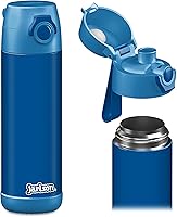 Vista 26 de Jarlson® MALI - Botella de agua para niños [18 onzas], botella térmica de acero inoxidable sin pajilla, botella de agua aislada a prueba de fugas