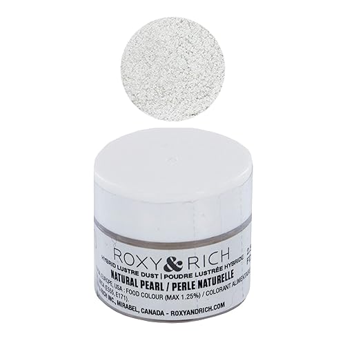 Miniatura 5 de Roxy & Rich Hybrid Luster Powder - Colorante para alimentos, color blanco satinado, 0.09 oz