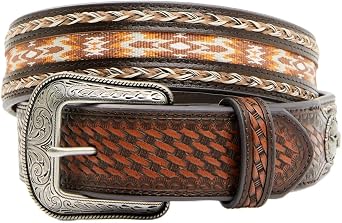 Cody James Mens MenS Atwood Southwestern Inlay Belt - CJAFA24BT2-DKBN 38