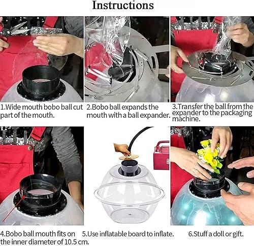 Miniatura 8 de Máquina de rellenar globos, máquina de envolver regalos de 18.1 pulgadas, para regalo de San Valentín, globos de rosas, ramo de ositos de peluche