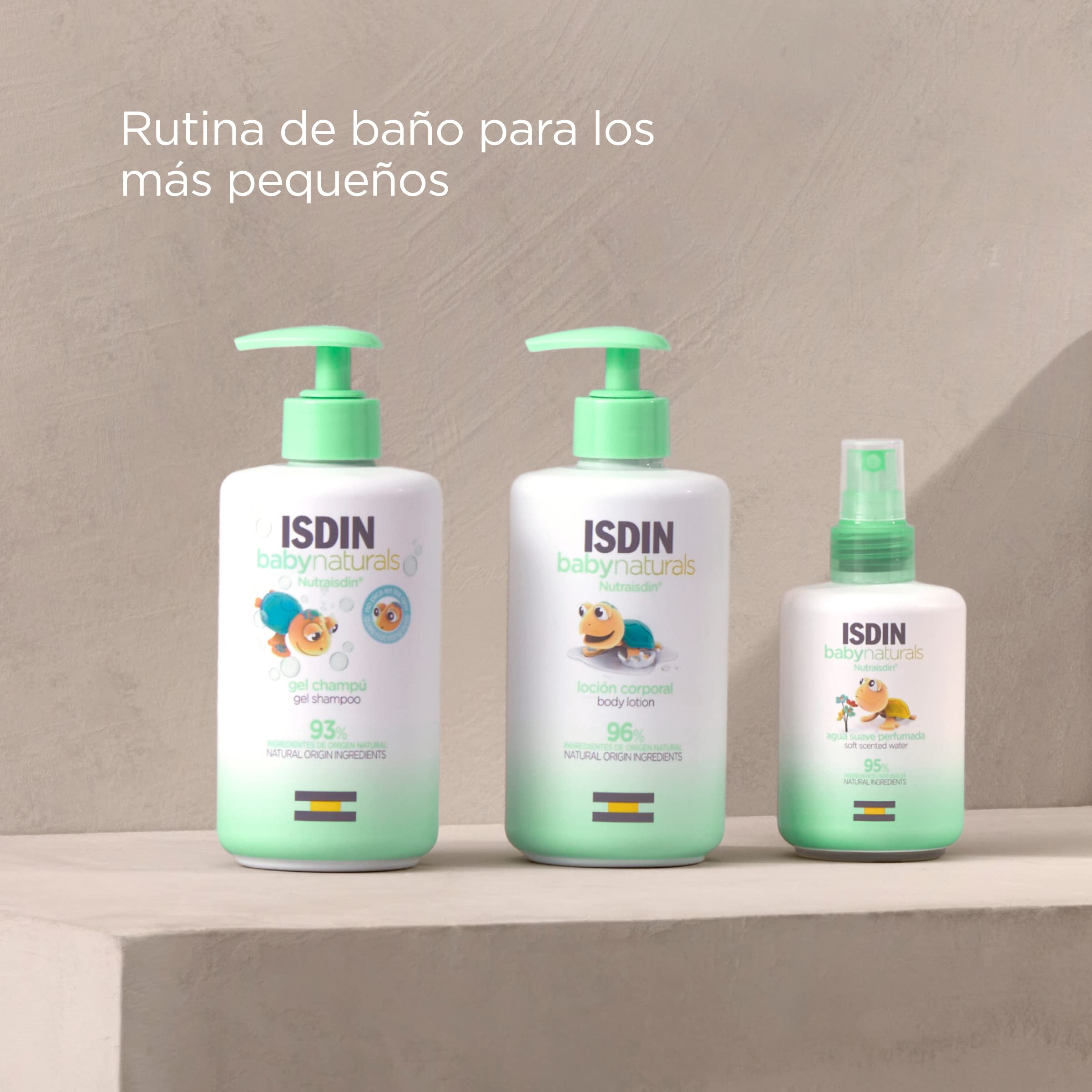 ISDIN Baby Naturals Agua Suave Perfumada, Colonia para Bebé Sin Alcohol, con un 95% de Ingredientes de Origen Natural, 200ml