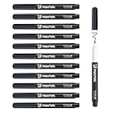 Black Dry Erase Markers Ultra Fine Tip, 0.7mm, Low Odor, Extra Fine Point Dry Erase Markers for Planning Whiteboard, Calendar Boards, Whiteboard Markers for School Supplies (12 Count)