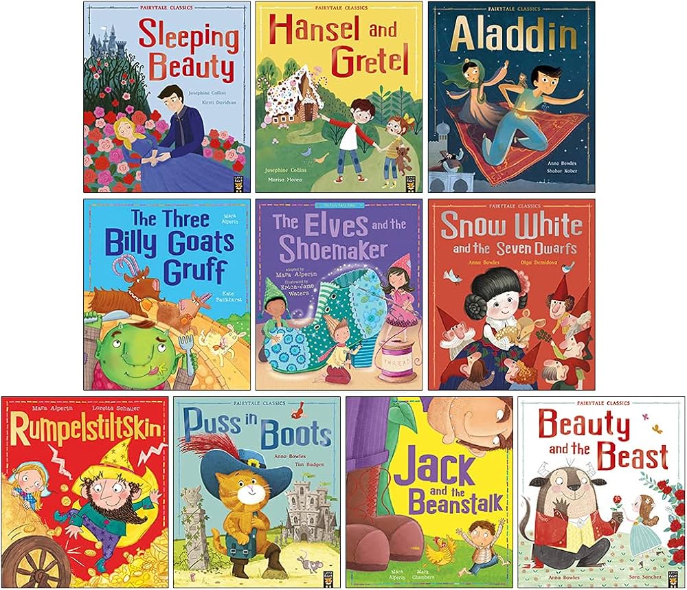 Fairytale Classics 10 Picture Flat Children Books Collection Set
