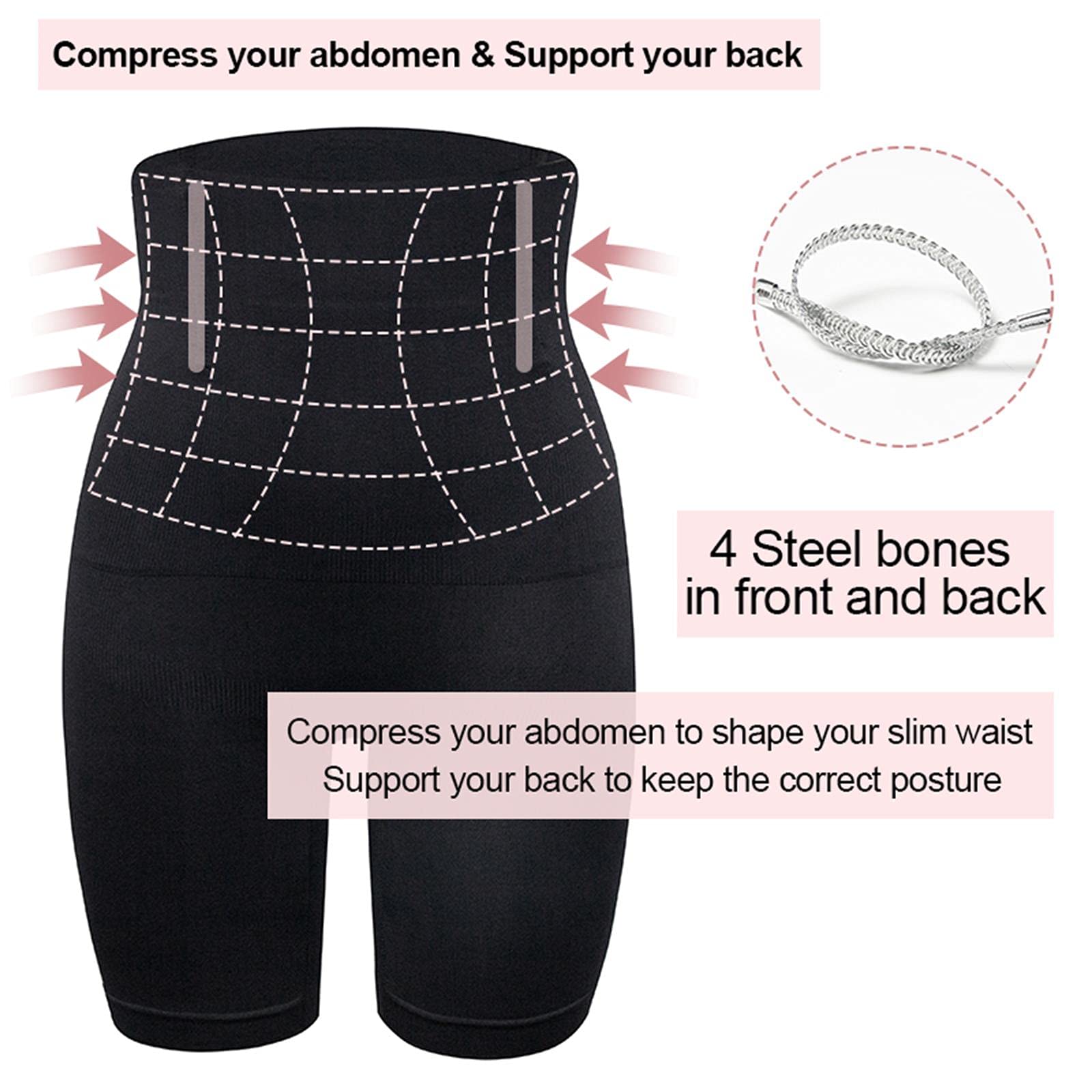 UKKO Guaina Modellante Donna Forma Wear per Le Donne Coscia più Sottile sotto Abito Pantaloncini in Vita Alta Tanny Sottile Biancheria Intima