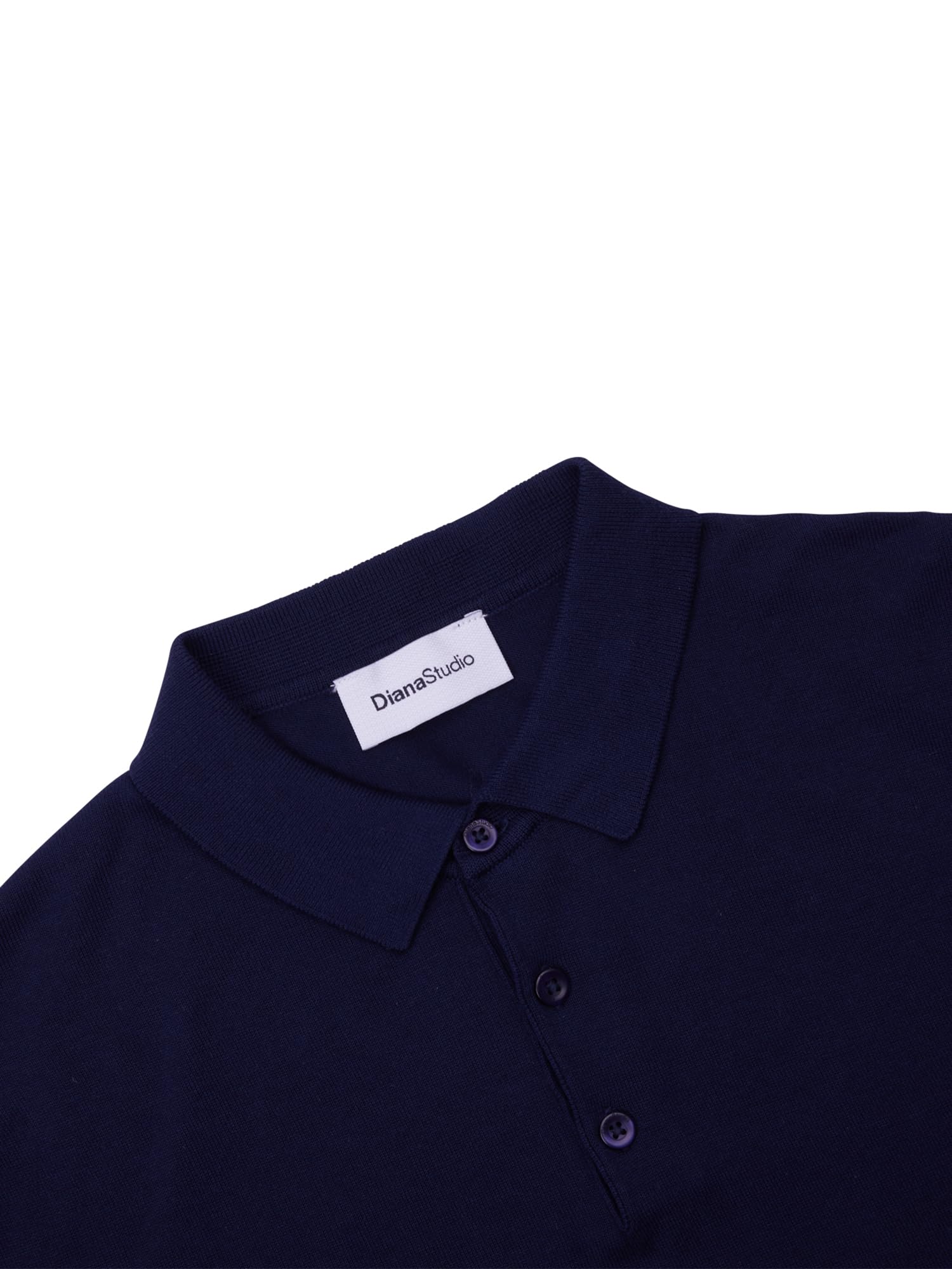 Diana Studio - Polo in Strick, Herren, 100% Baumwolle leicht und extraringsgedreht, Kurzarm, Casual Fit
