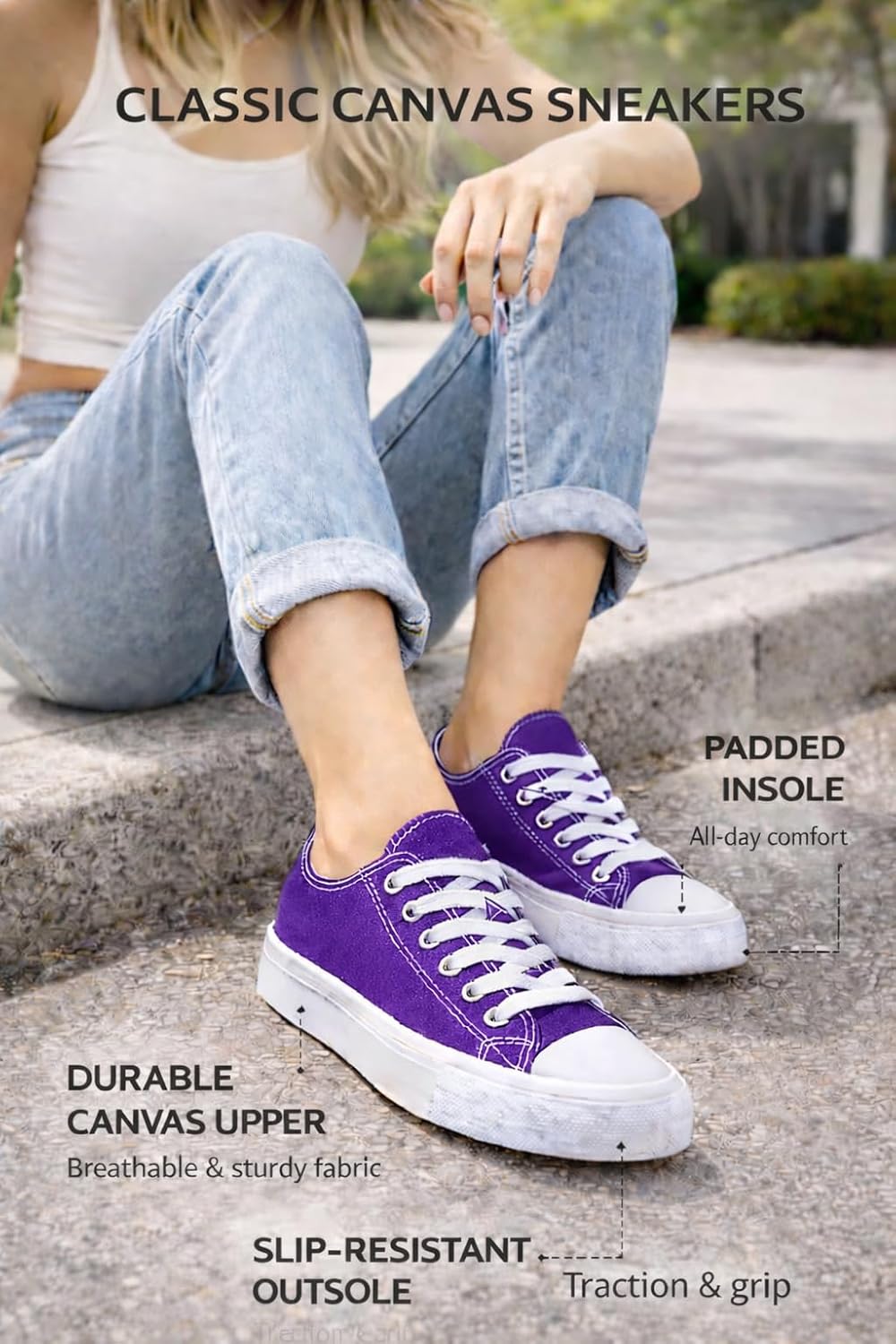 Canvas Shoes for Women Casual Low Top Sneakers Fashion Womens Tennis Shoes for Everyday Wear - Image 4
