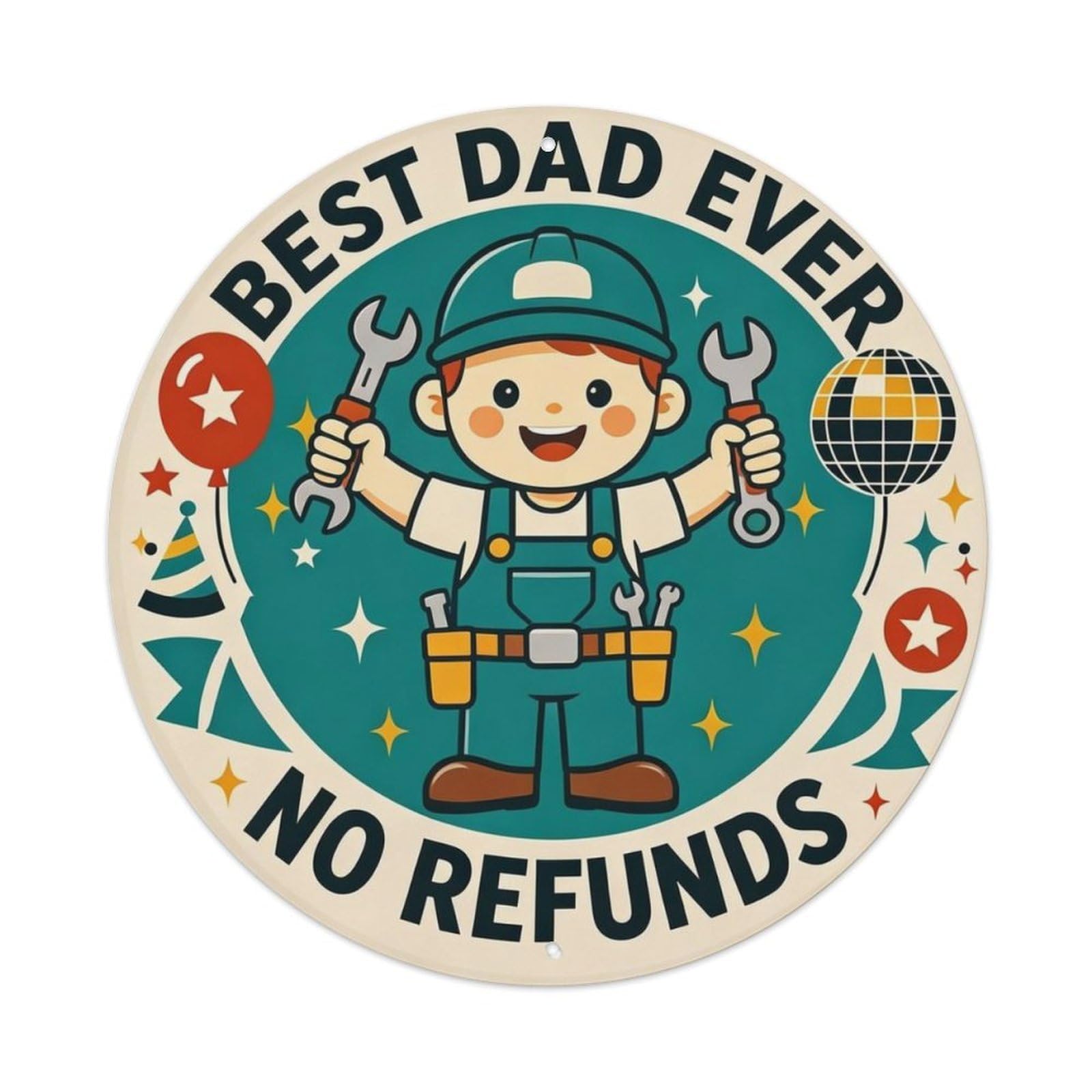 Vintage Father's Day Metal Tin Sign Plaque
