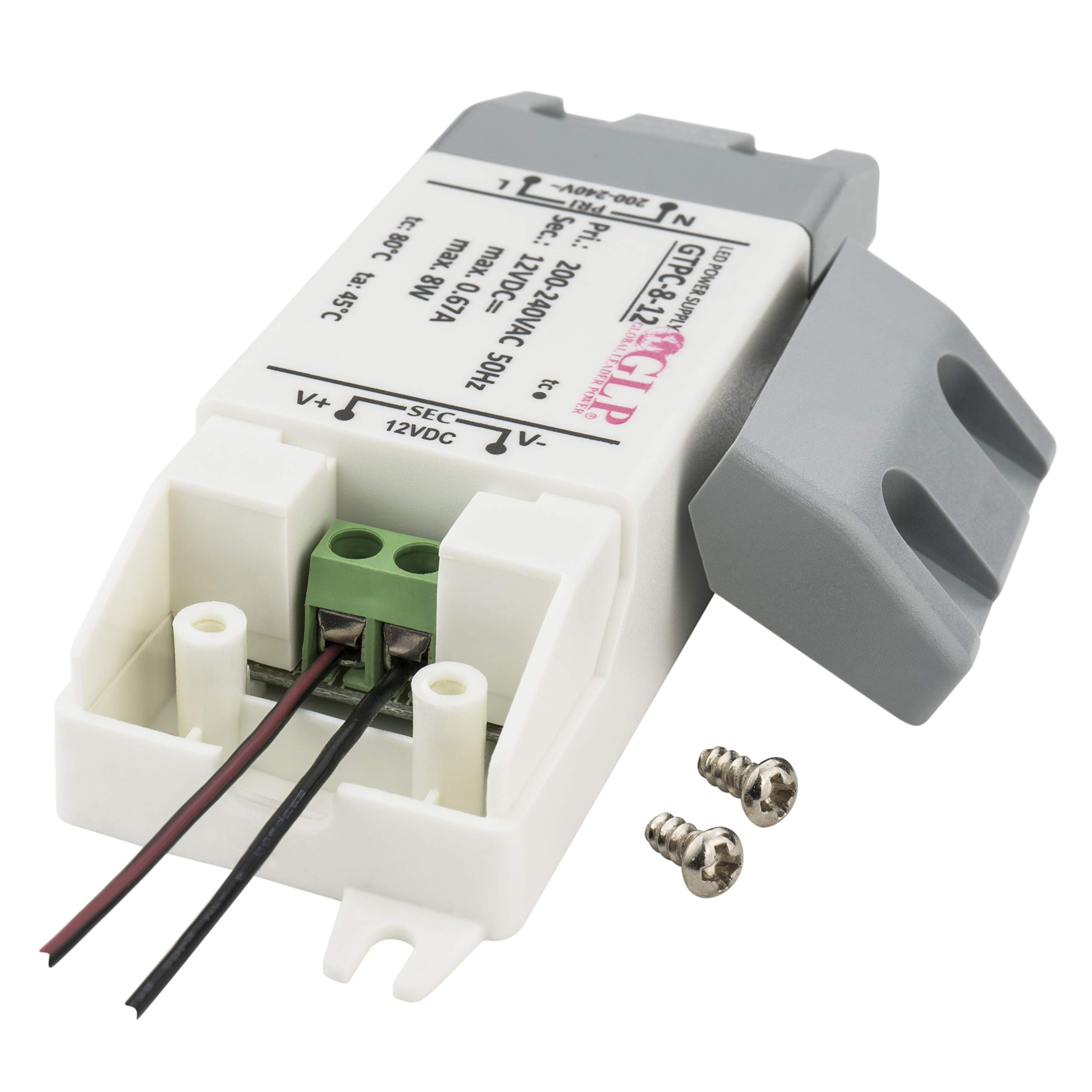 JungesLicht 3er Set LED Möbelleuchte Tim 2Watt 12V DC, inkl. LED Trafo, Anschlusskabel und Amp-Verteiler, 6000Kelvin tageslichtweiß 200Lumen, passend für Bohrlöcher von 54-58mm, Außen 65mm, 12mm Tiefe