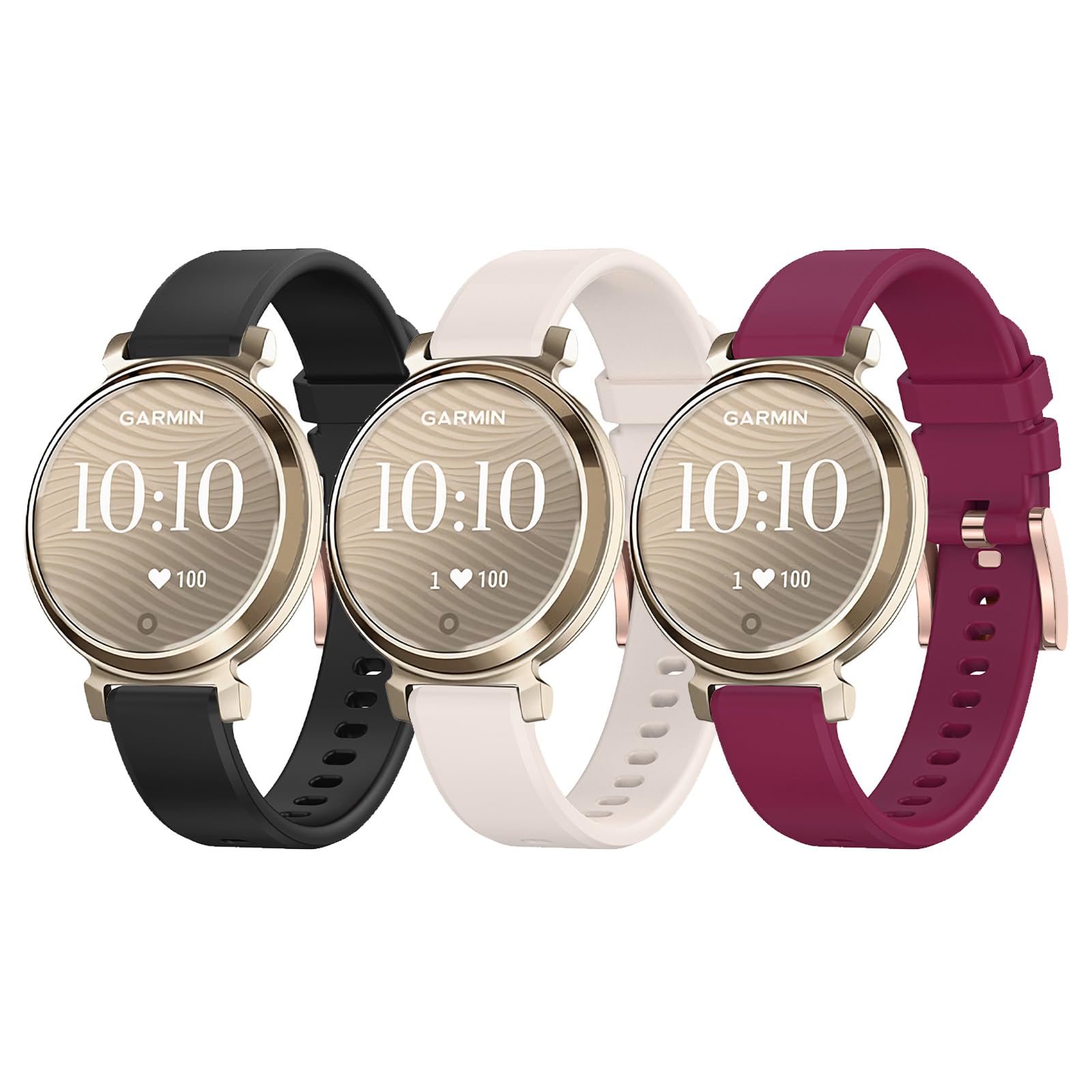 SUGARJAR Silicone Straps Compatible with Garmin Lily 2/Lily 2 Active for Women and Men