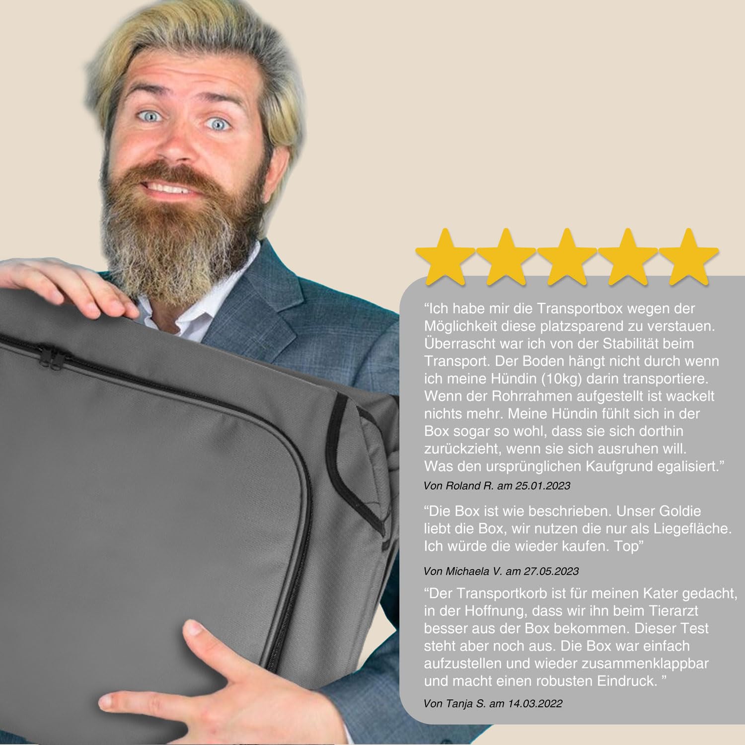 all Pets United® Składana torba transportowa dla psa i kota – 63x43x40 cm | Rozbudowa boczna, wodoodporny nylon Oxford, stalowa rama – idealna do pociągu, samochodu i samolotu
