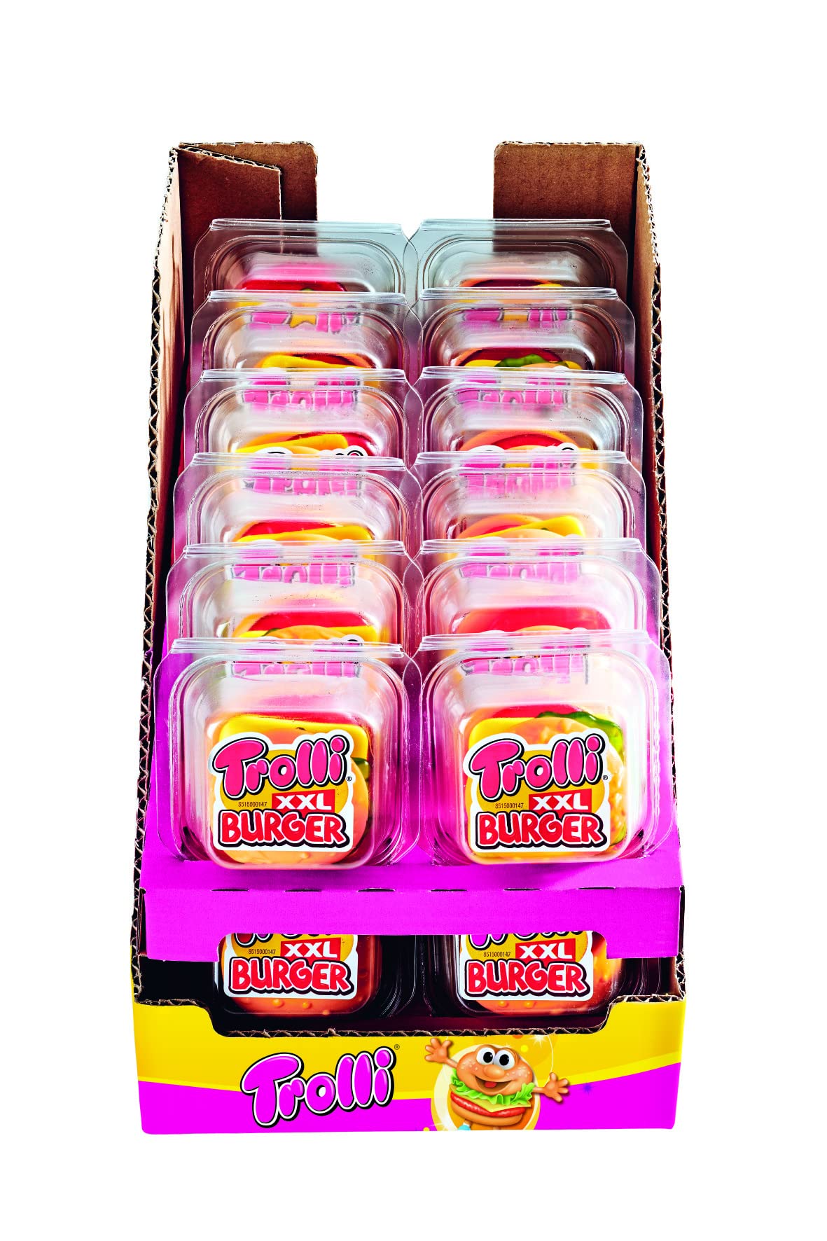 Trolli Mega Hamburguesa Caramelo 50gm x 24