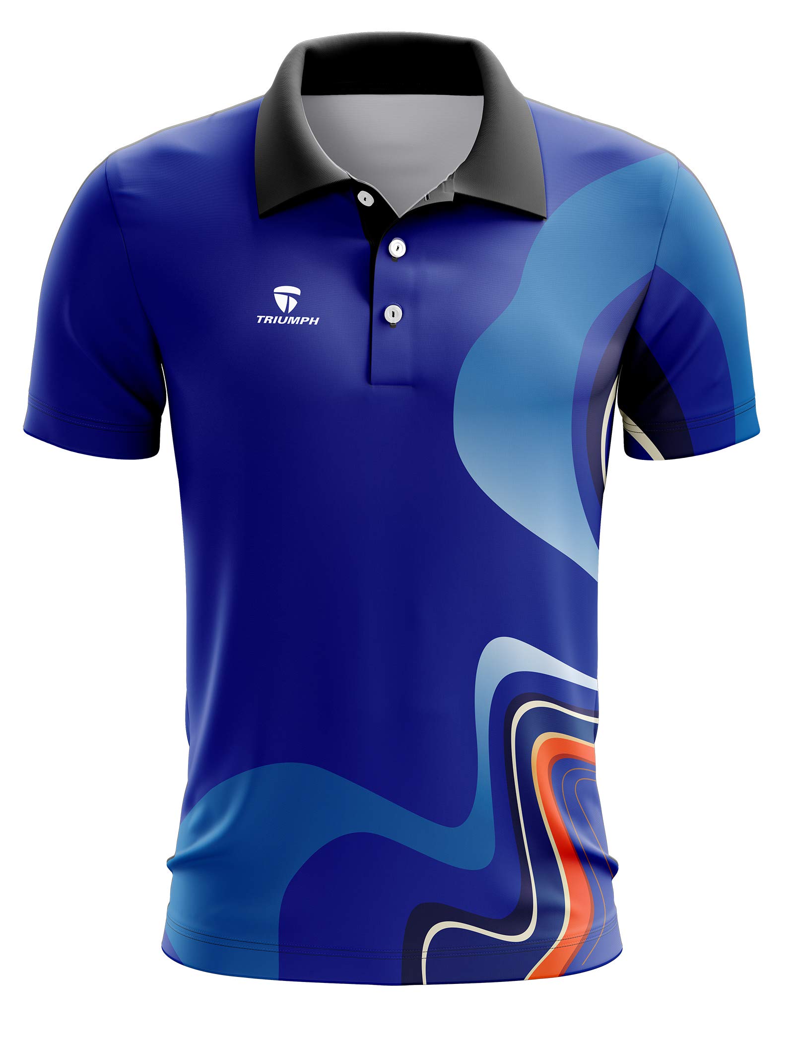 triumph Cricket Sports Jersey for Mens Full Printed DRI-FIT Cricket Polo T Shirt Half Sleeves Jersey Tess for Team Player Cricket Clothes-picture-14