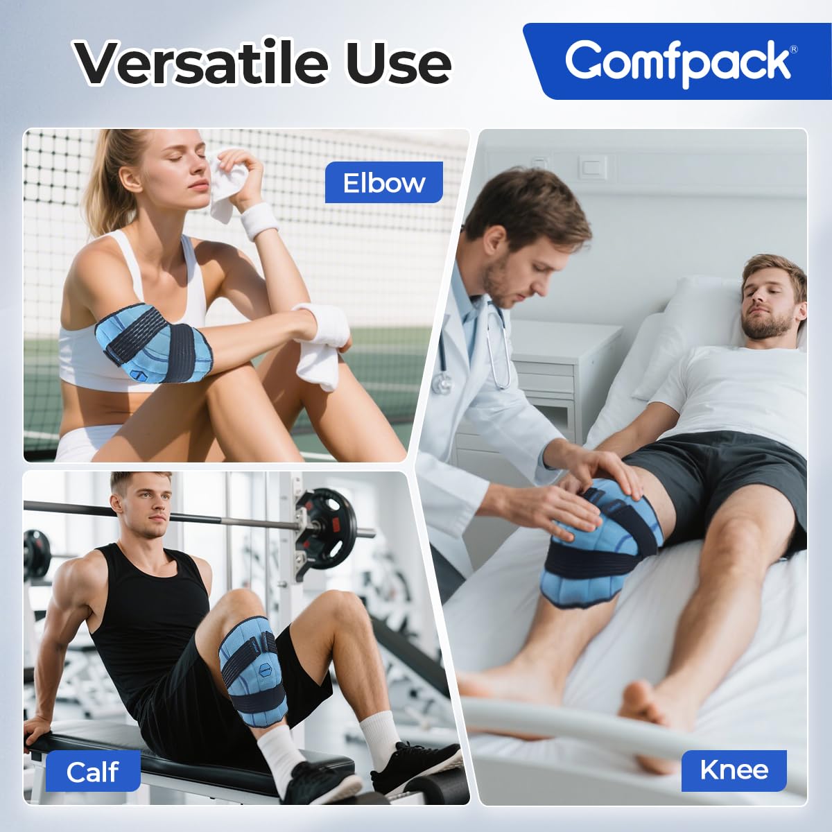 Knee Ice Pack Wrap, 2 Hours Long Lasting Coldness Ice & Compression Therapy Flexible Ice Pack for Knee Replacement Surgery, Arthritis Pain, ACL, Swlling, Sports Injuries(23" ×... 9 Knee Ice Pack Wrap, 2 Hours Long Lasting Coldness Ice & Compression Therapy Flexible Ice Pack for Knee Replacement Surgery, Arthritis Pain, ACL, Swlling, Sports Injuries(23" ×... - Image 7