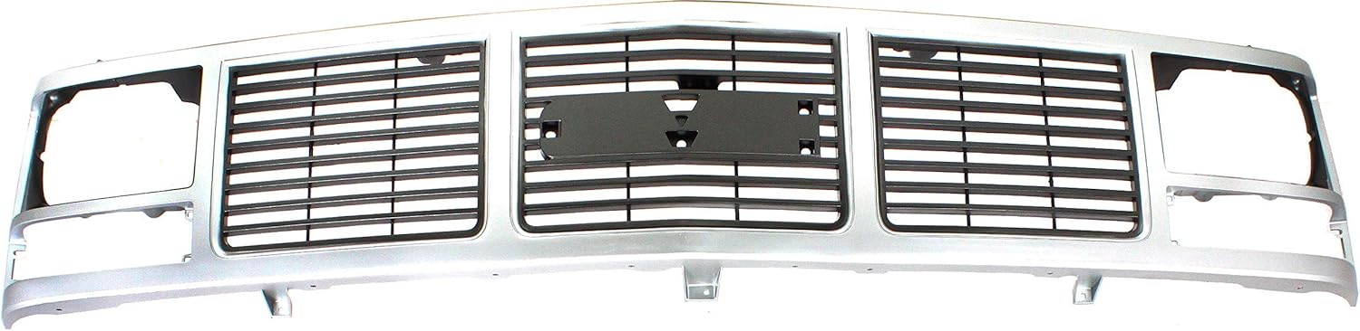Garage-Pro Grille Assembly - Compatible with 1992-1993 GMC Yukon, Fits 1988-1993 GMC C1500, K1500, C2500, K2500, C3500, K3500 - Silver