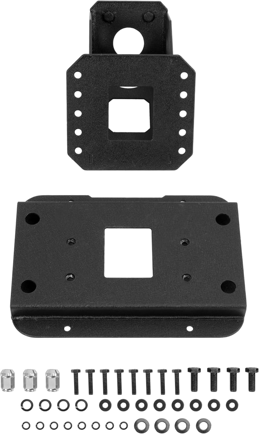 Rear Spare Tire Carrier Compatible with 2007-2018 Jeep Wrangler JK JKU Hold Up to 40" Tire Mounting Bracket Holder Steel Powder Coated Black