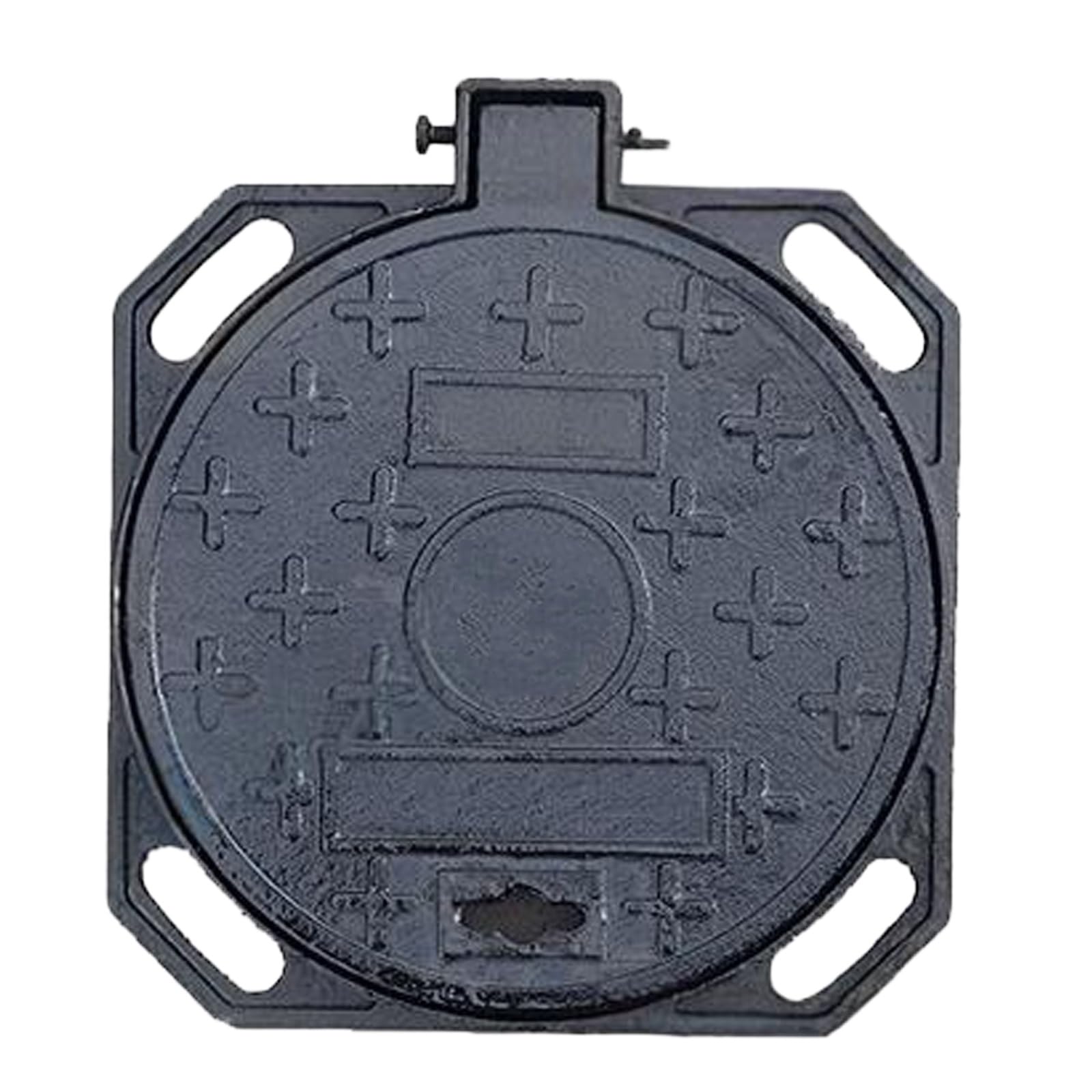 Couvercle de regard rond en fonte ductile 50cm pour éliminer les odeurs