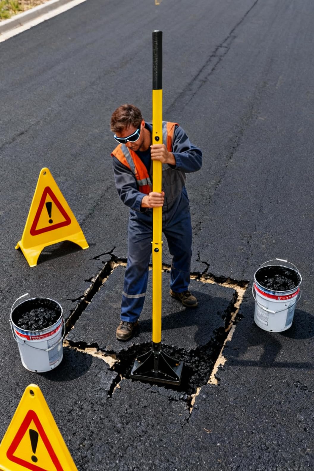 20 cm x 20 cm, compactador manual de acero resistente de 4,1 kg con mango de 1,22 m, compactador de suelo de placa para nivelar suelo, grava, asfalto, entrada para nivelar suelo, grava, asfalto