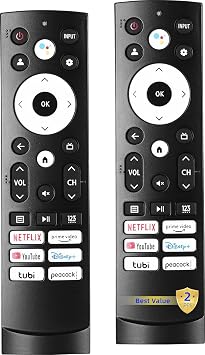 2 Packs Replacement Remote Control Compatible with Hisense Google Smart TV