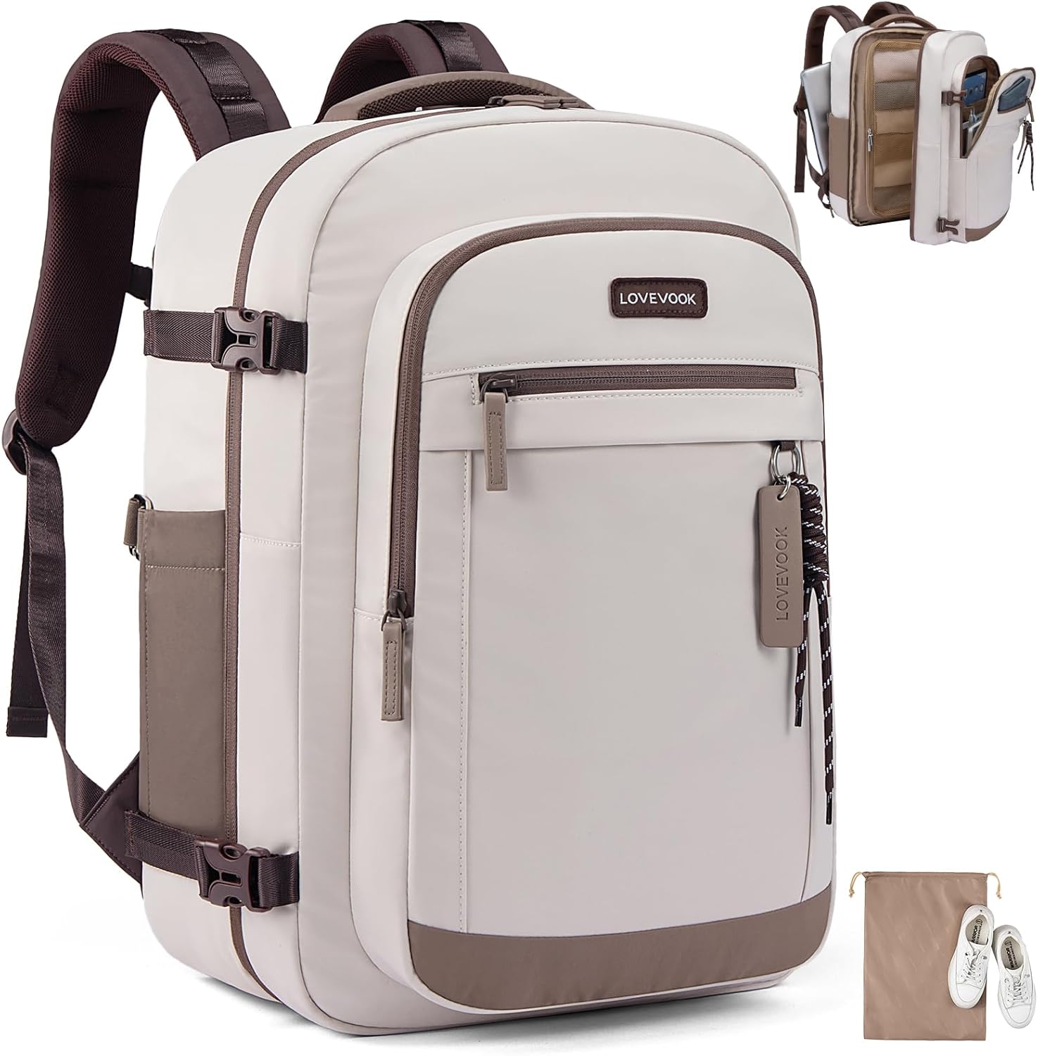 LOVEVOOK 40L Travel Backpack for Women, Airline Approved