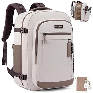 LOVEVOOK 40L Travel Backpack for Women, Airline Approved Carry On Luggage, TSA Personal Item Bag fits 15.6 Inch Laptop, Waterproof Weekender Overnight Suitcase for Work - Amazon product rated Grade A