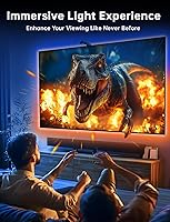 Vista 4 de FFJ TV LED Backlight with Sensor, 14.7ft Cuttable RGB Lights That Change with TV for 55-65 Inch Screen and PC Monitor, Smart App Control, Game &