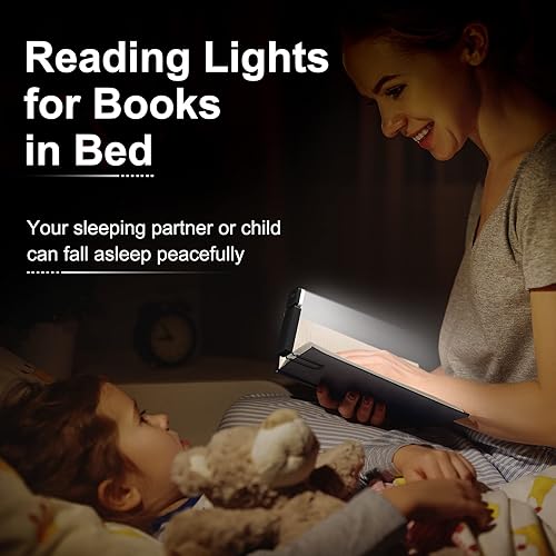 Miniatura 5 de Tafatee Luz de lectura de libros con pantalla de tiempo 3 niveles de brillo × 3 temperaturas de color luces de lectura ligeras para libros en la