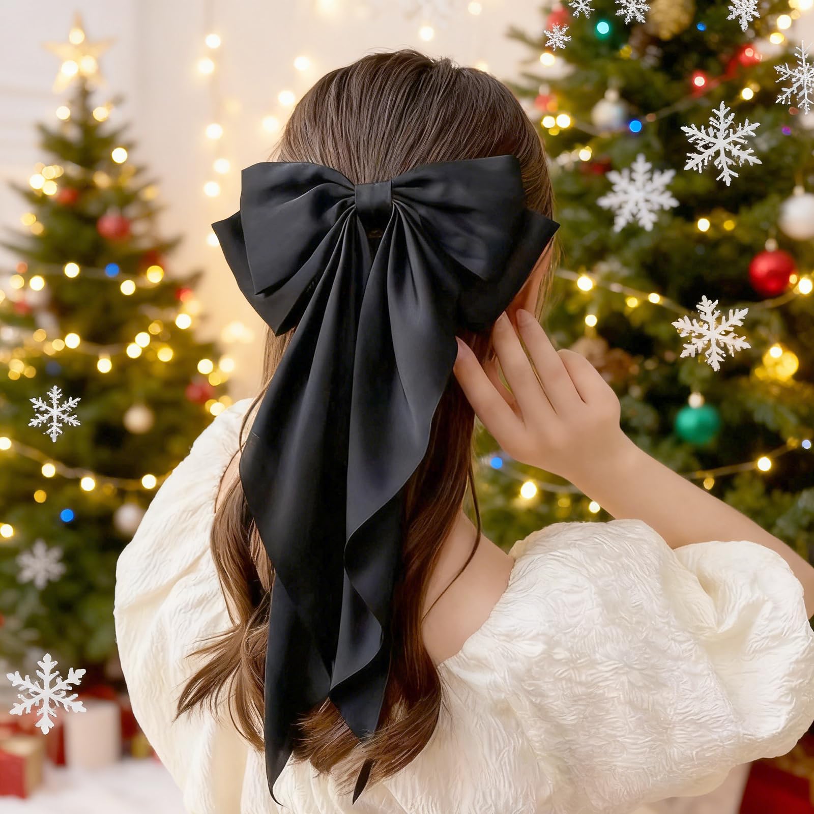 Fermaglio Fiocco Per Capelli A Forma Di Cuore &ndash; 4 Pollici, Organza Rossa, Fatto A Mano UK &ndash; San Valentino