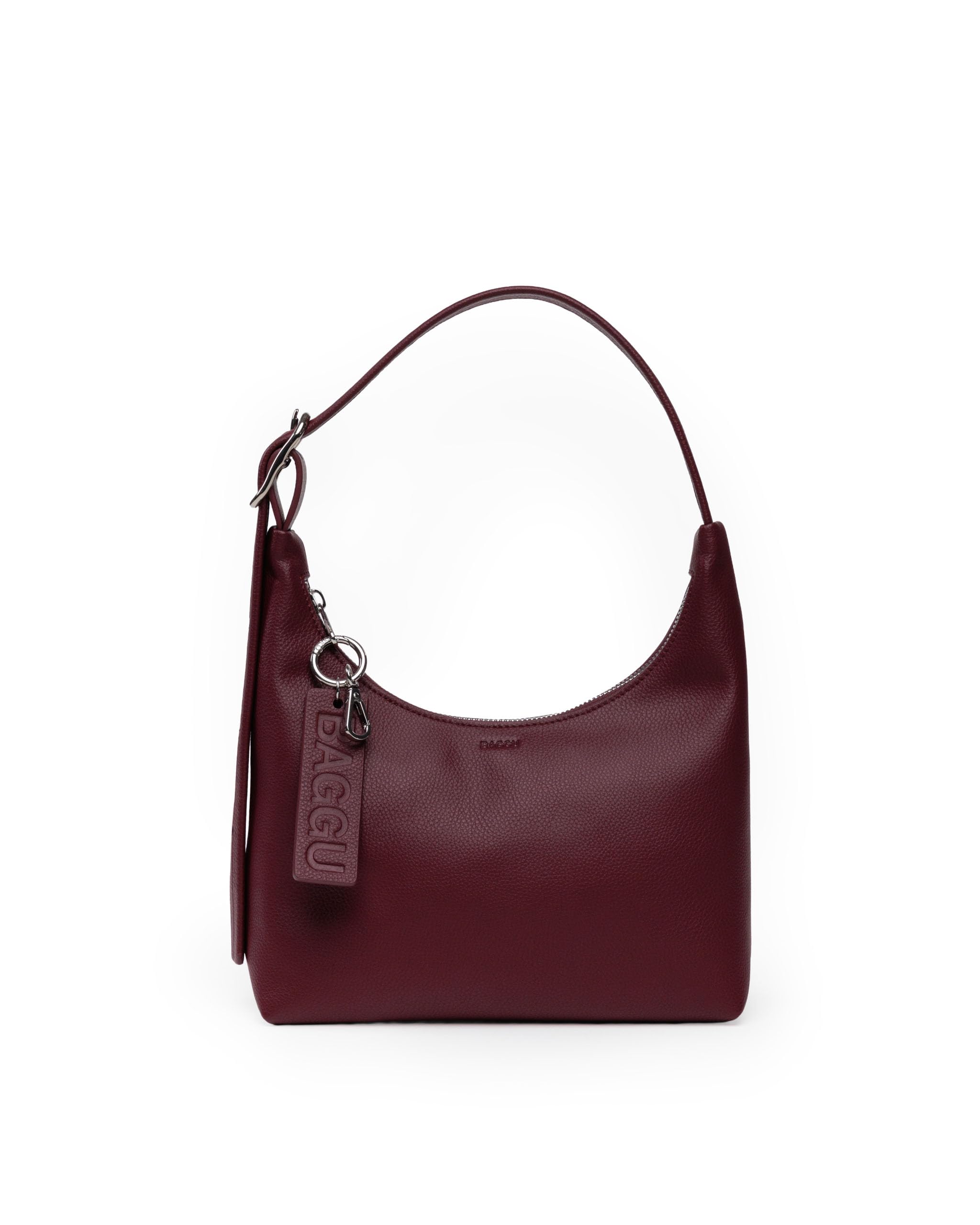 BAGGU Mini Recycled Leather Shoulder Bag - Mahogany