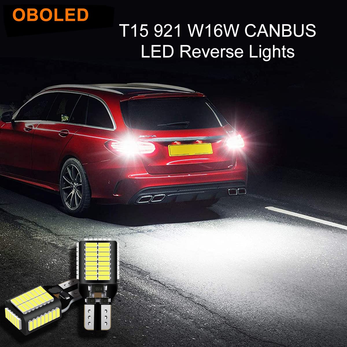 W16W T15 żarówki LED do świateł cofania CANBUS 54SMD 921 912 904 906 do samochodu światło postojowe światło cofania ksenon biały 12V 24V 2 szt