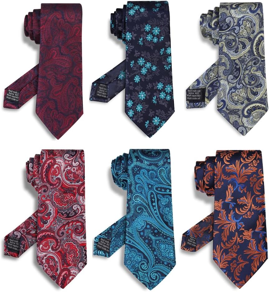 Tie For Men Necktie Woven Jacquard Neck Ties Set 6 PCS
